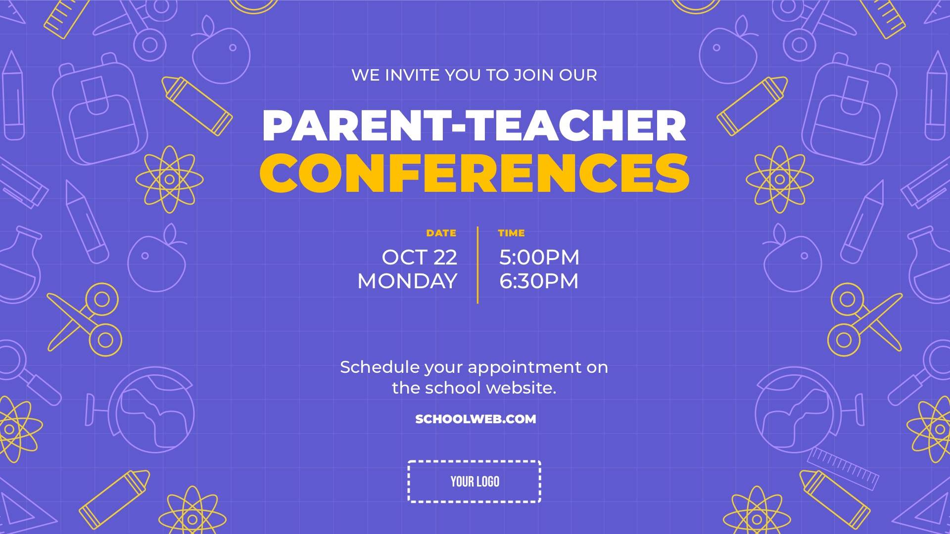 ParentTeacher Conferences Digital Signage Template